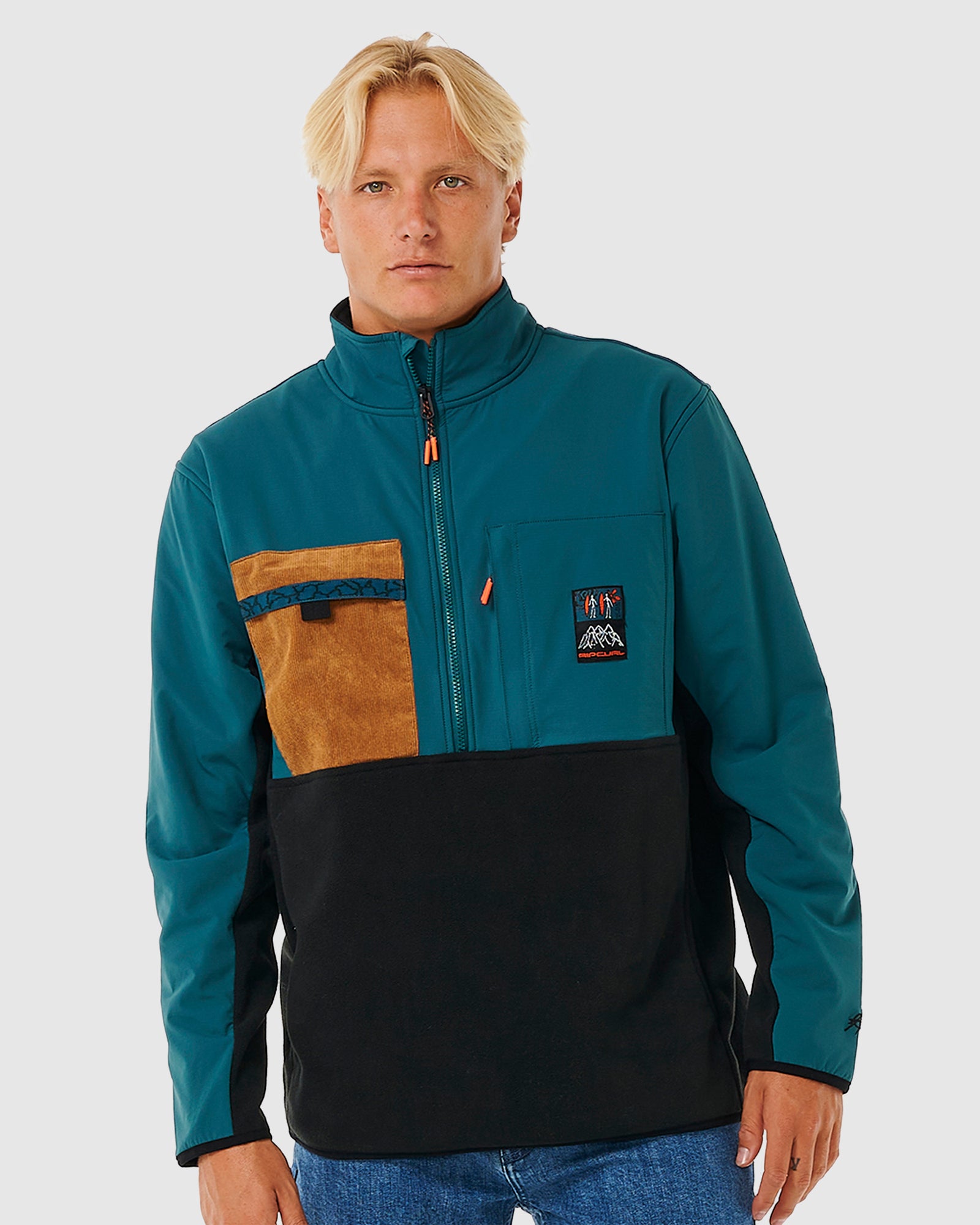 Buy MENS ANTI SERIES JOURNEY ZIP CREW by Rip Curl | Surf