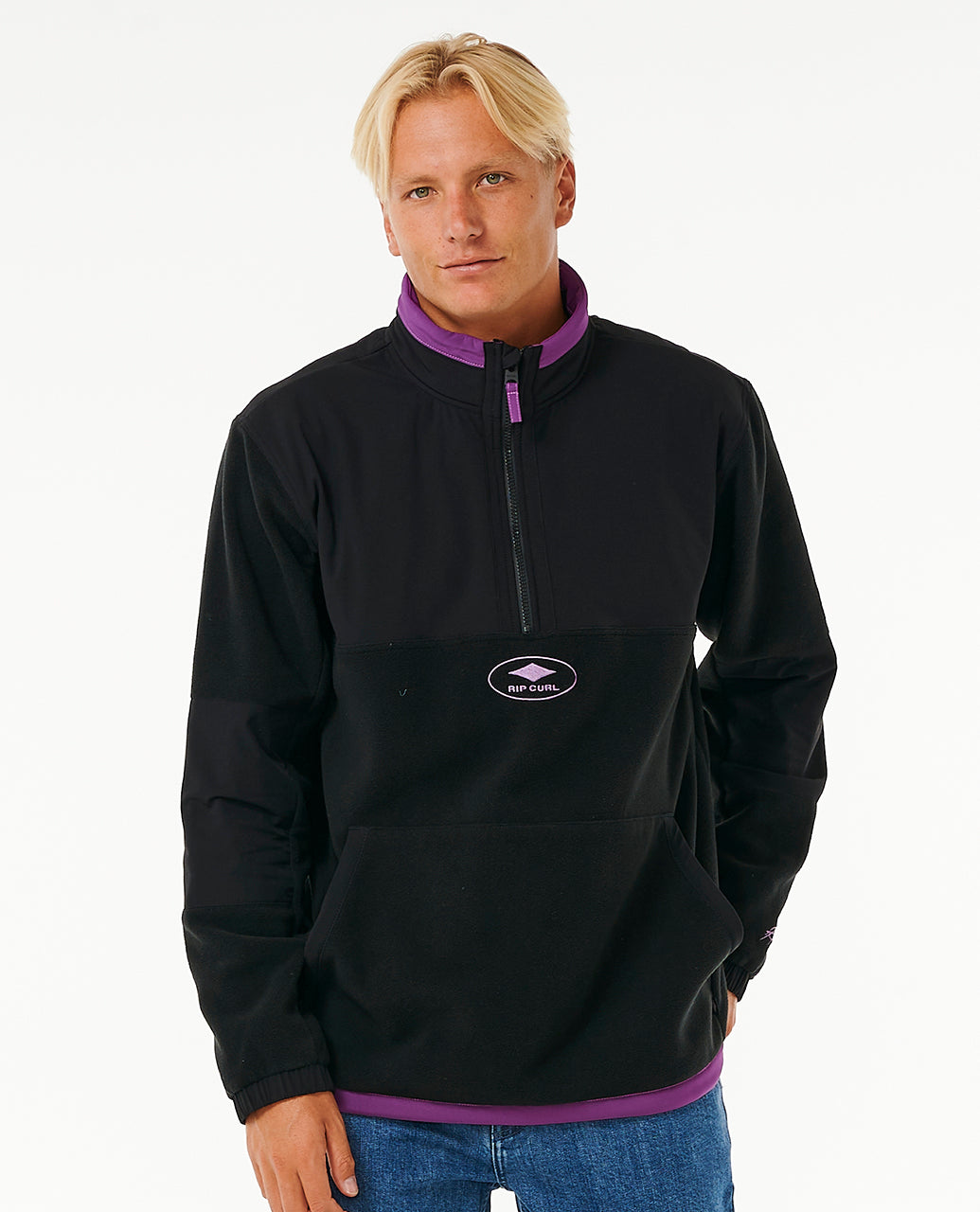Buy MENS ANTI SERIES QSP QUARTER ZIP FLEECE JUMPER by Rip Curl