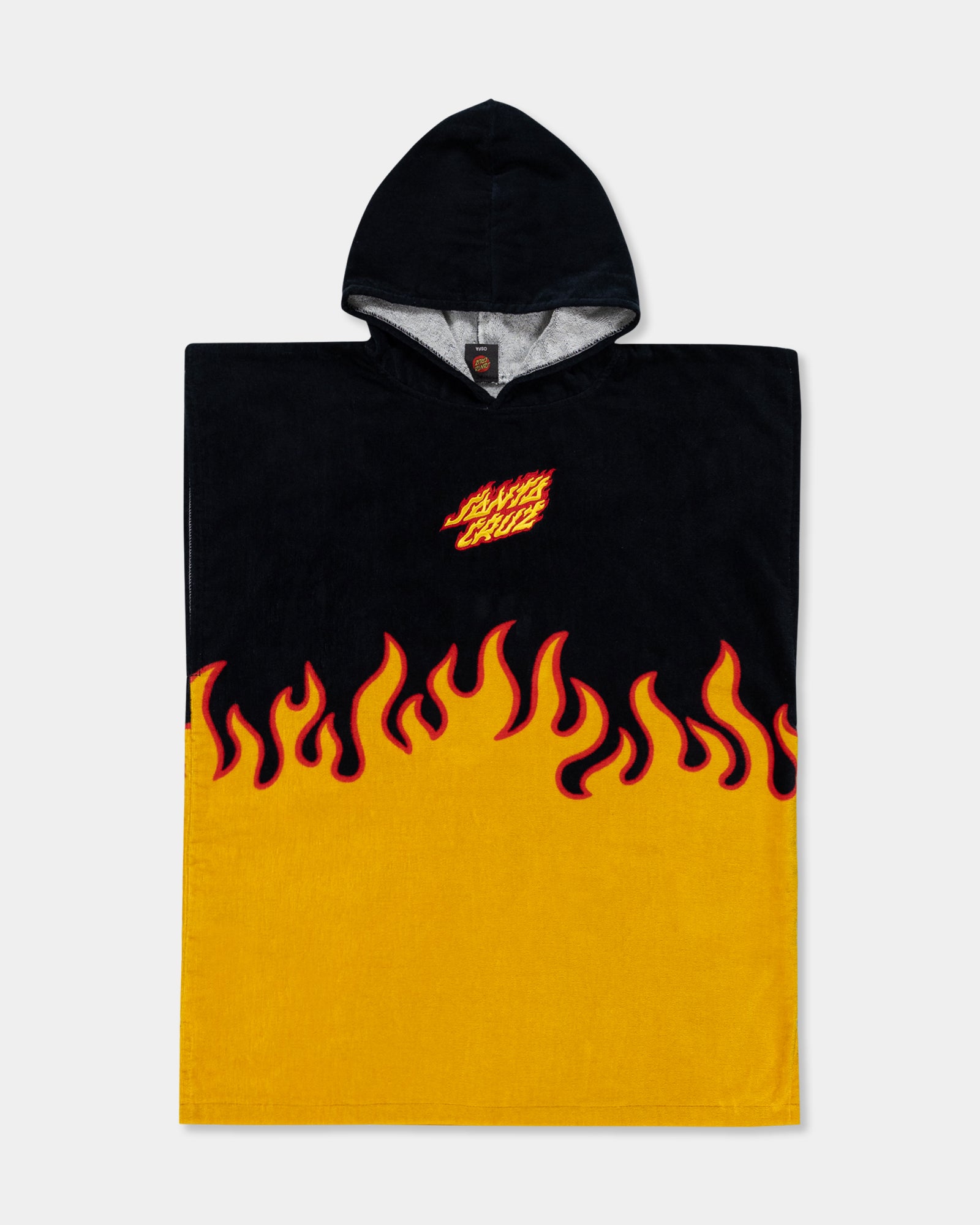 Buy Boys 816 Flaming Stack Hooded Towel by Santa Cruz