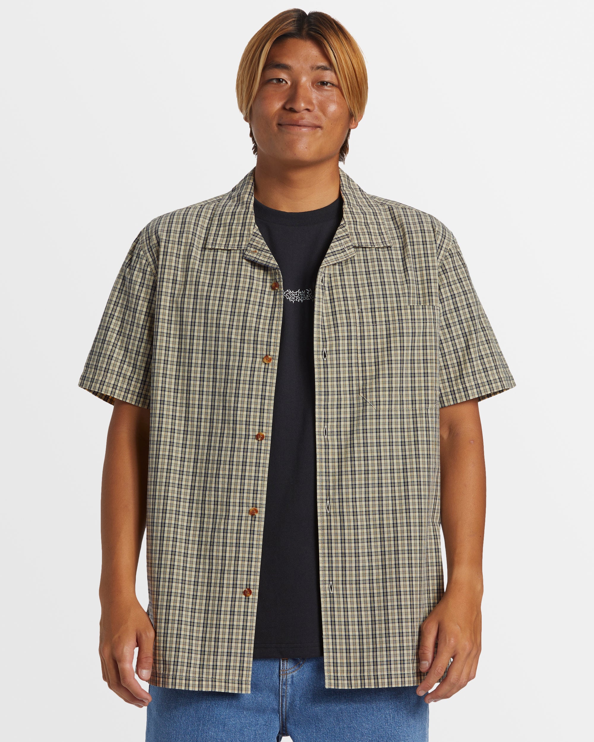 【SATIIIZ】Cardan Patch Check Short Sleeve Shirt Spider Short Sleeve Shirt – Kurt River