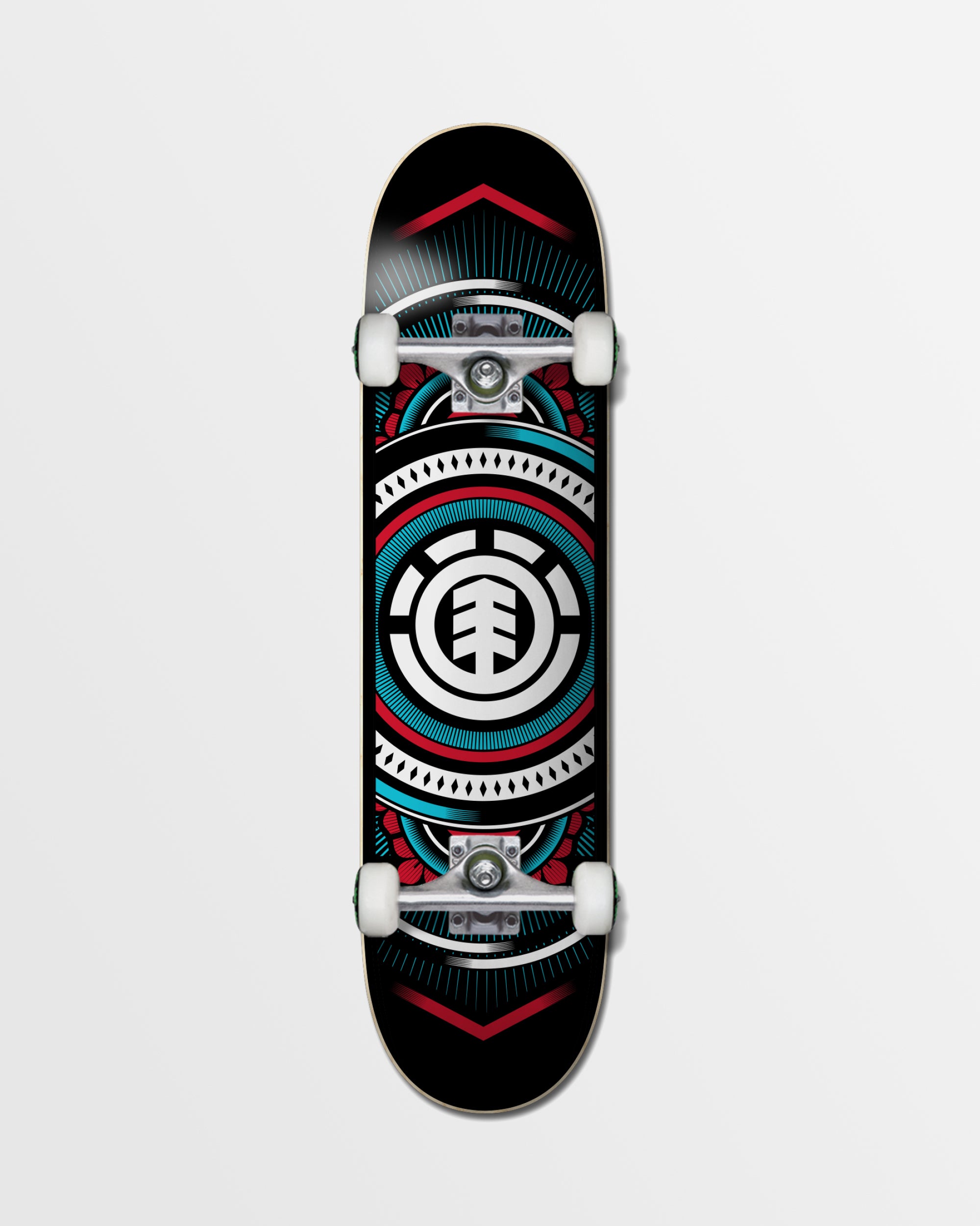 Buy Hatched Red Blue Complete Skateboard by Element Surf Dive 'n Ski