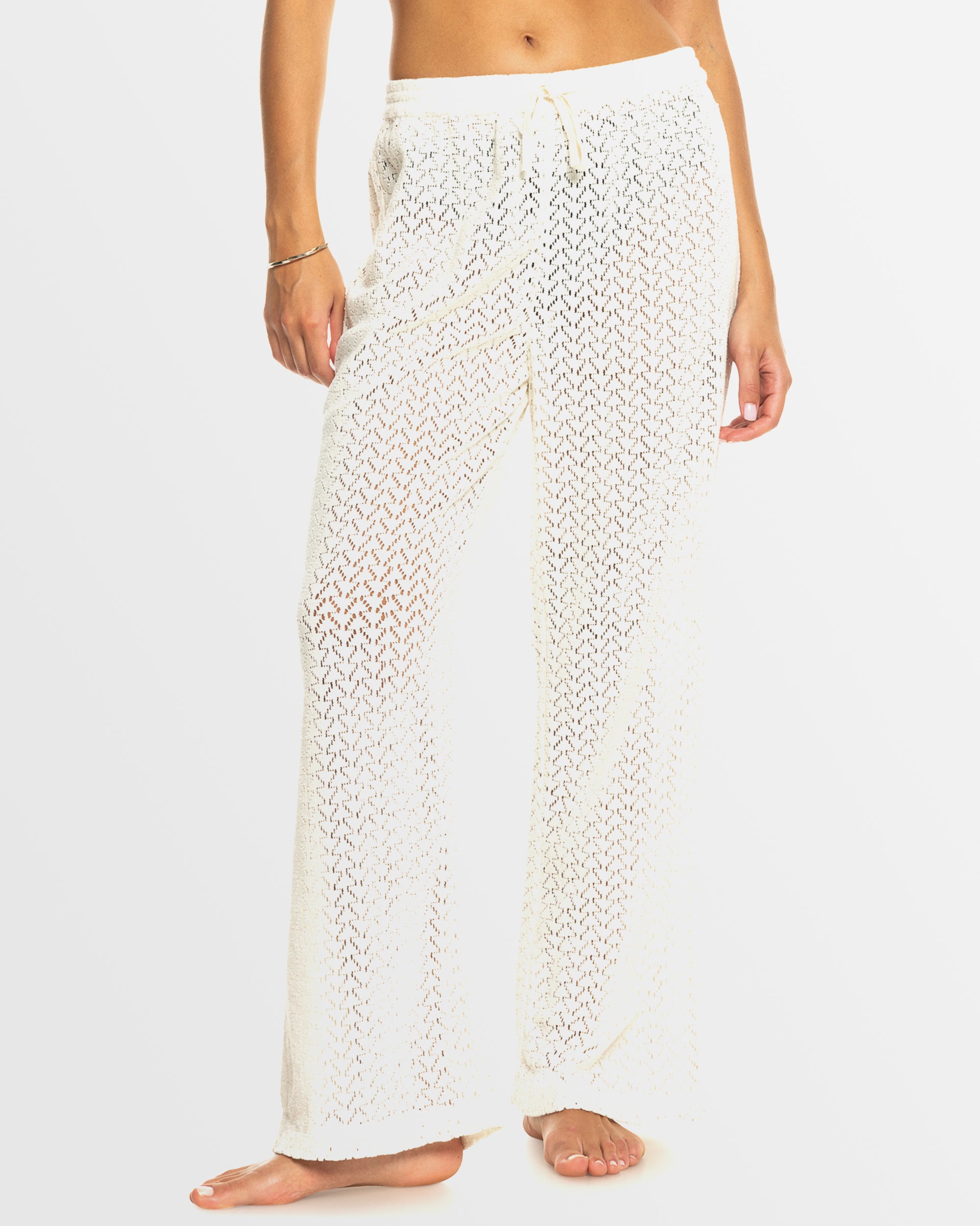 Crochet Roxy Bathing Suit Cover Ups ROXY DALIA BEACH EGRET