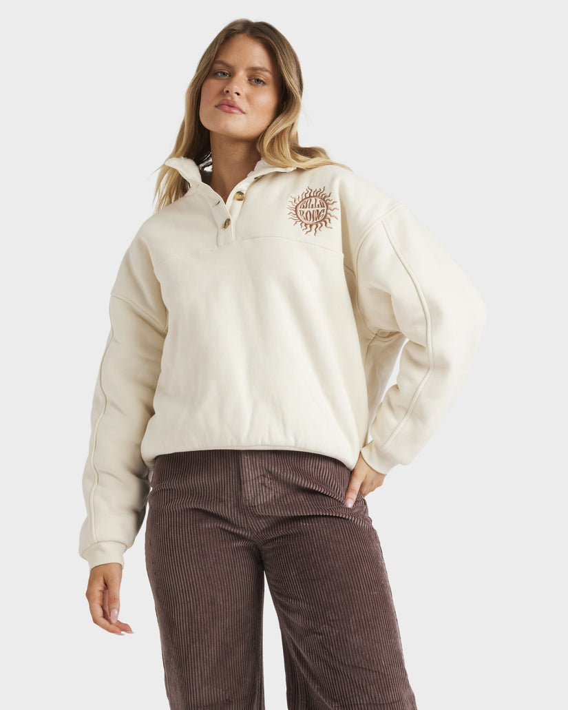 Womens Bring The Sun Fleece Jumper