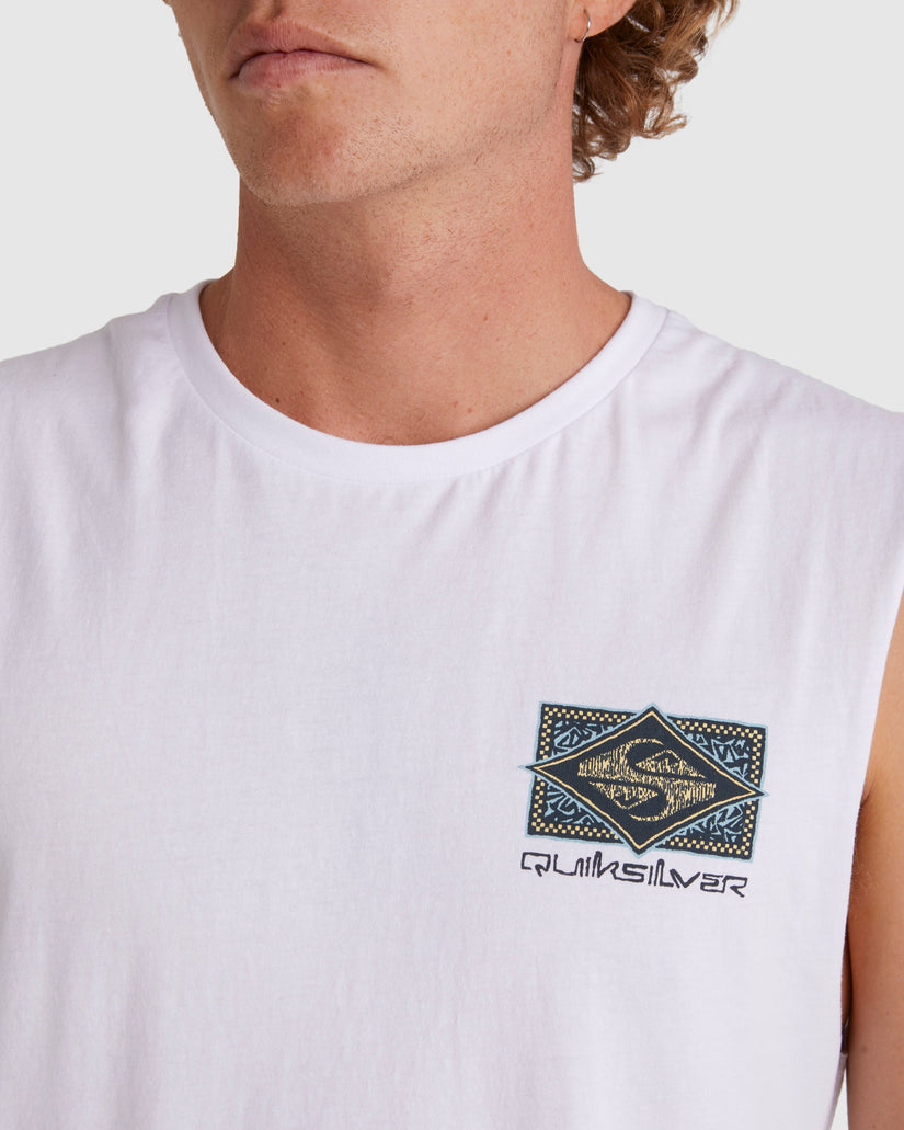 Mens Back Flash Sleeveless Muscle T-Shirt