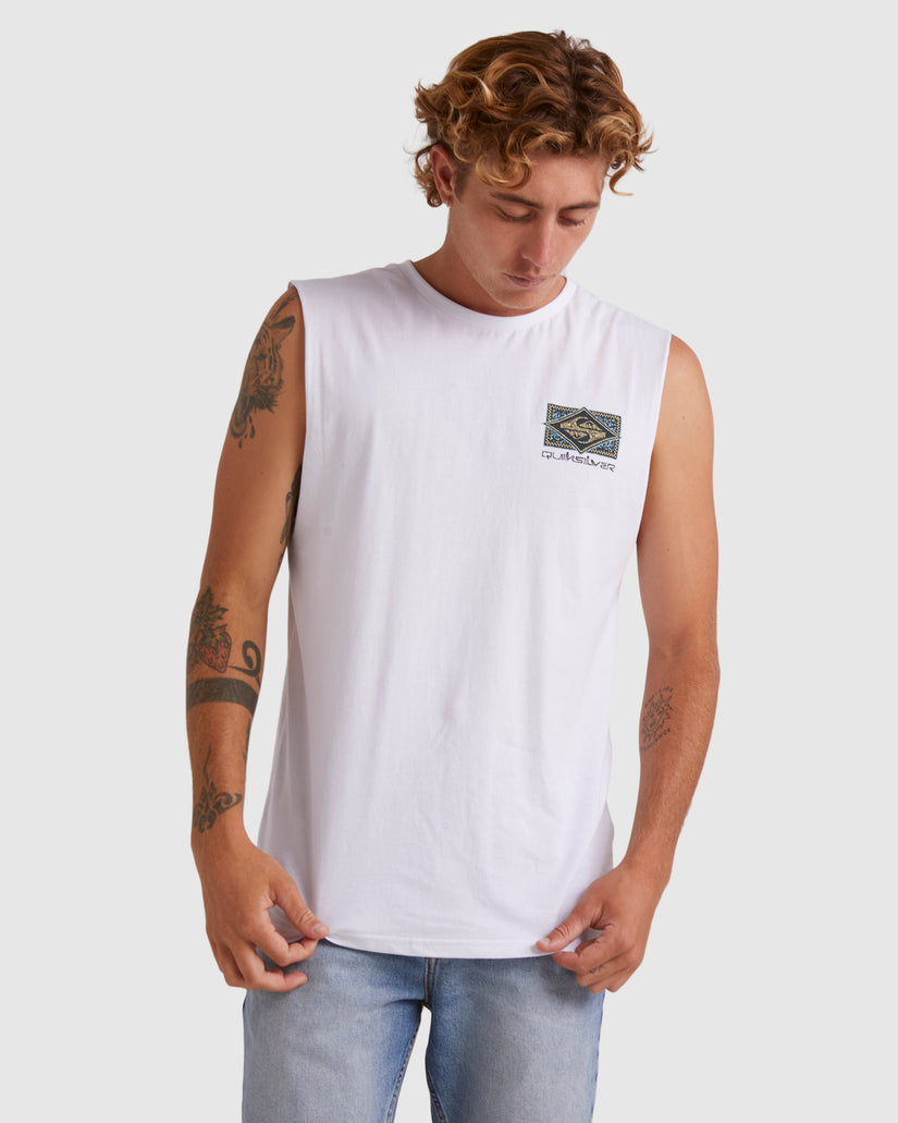 Mens Back Flash Sleeveless Muscle T-Shirt