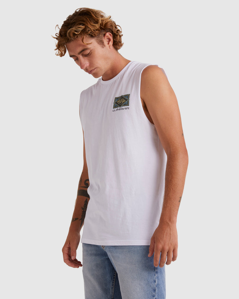 Mens Back Flash Sleeveless Muscle T-Shirt