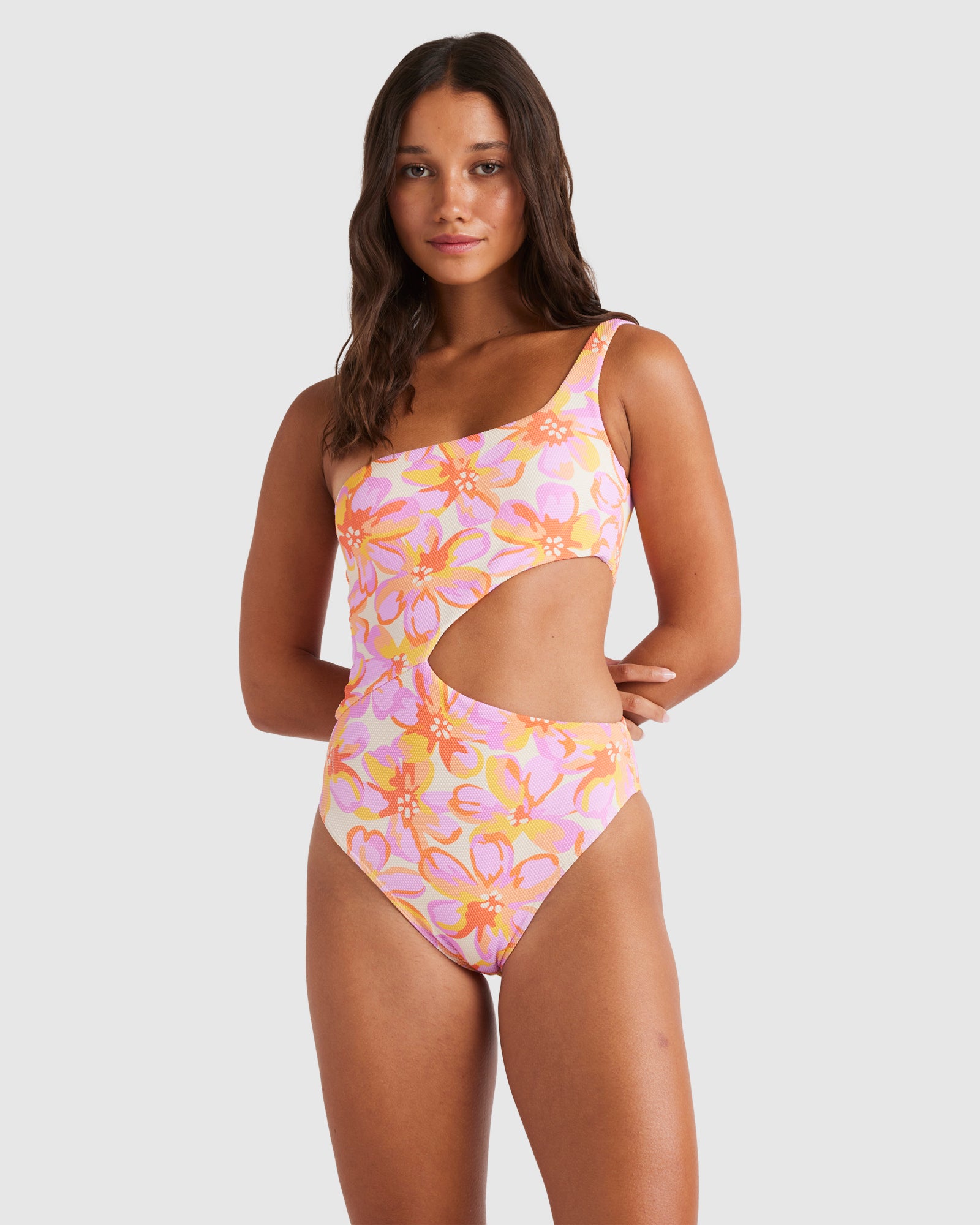 ★orogee★ DESERT ONESHOULDER SWIMSUIT sahara-sage-cold-shoulder-