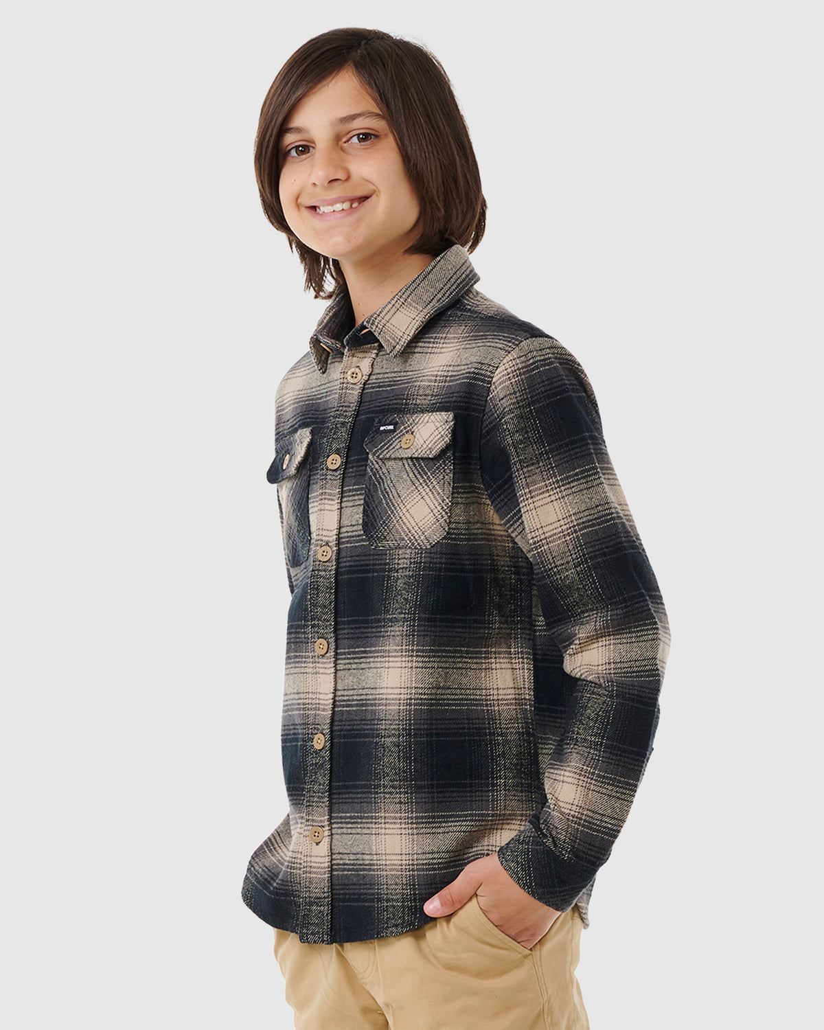 Boys 8-16 Count Flannel Long Sleeve Shirt