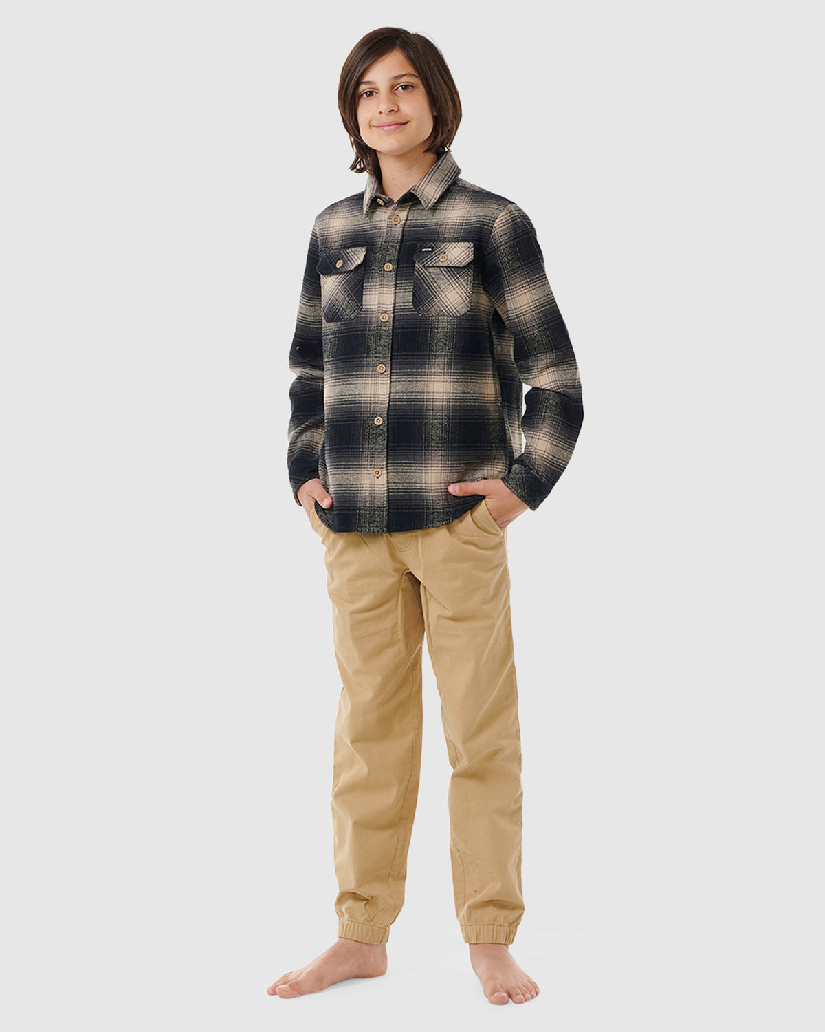 Boys 8-16 Count Flannel Long Sleeve Shirt