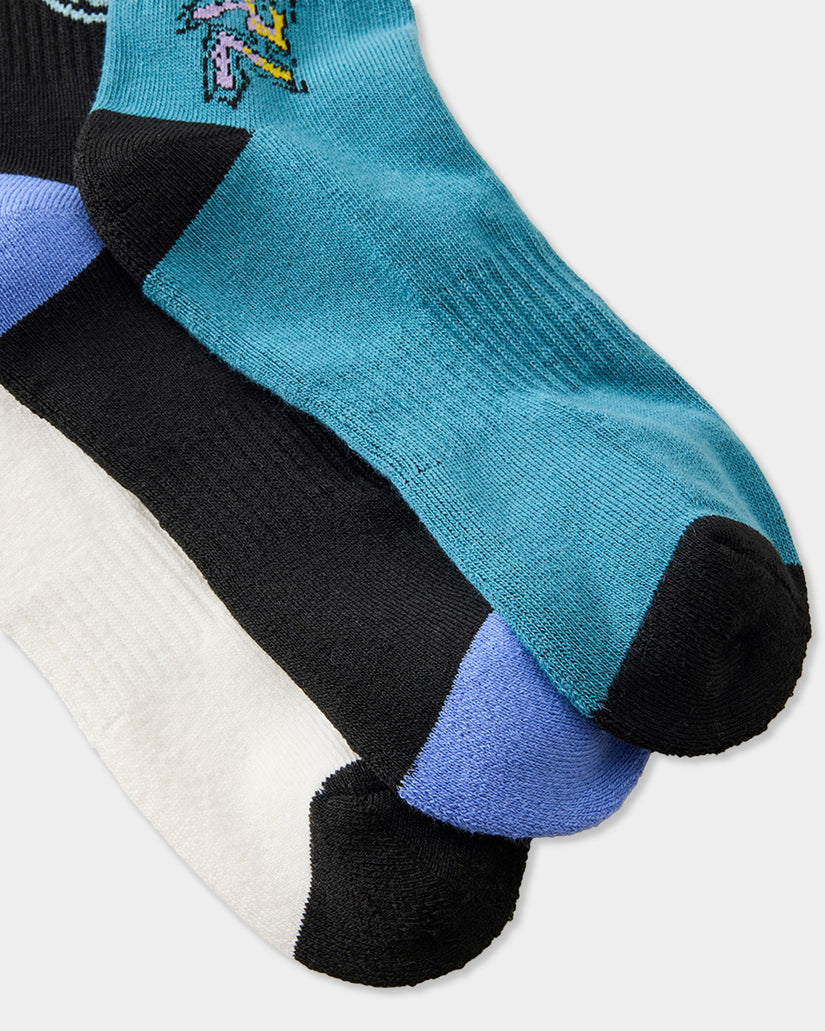Boys 8-16 Logo 3 Pack Crew Socks