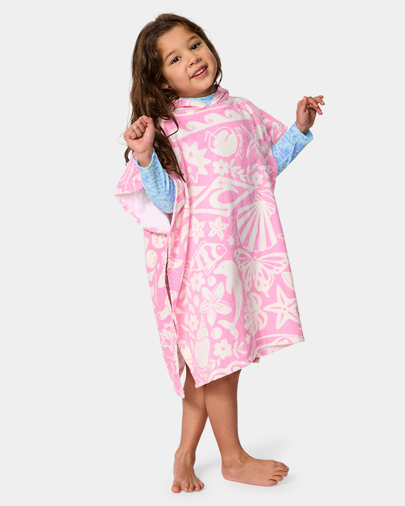 Girl 2-7 Mixed Snap Hooded Towel
