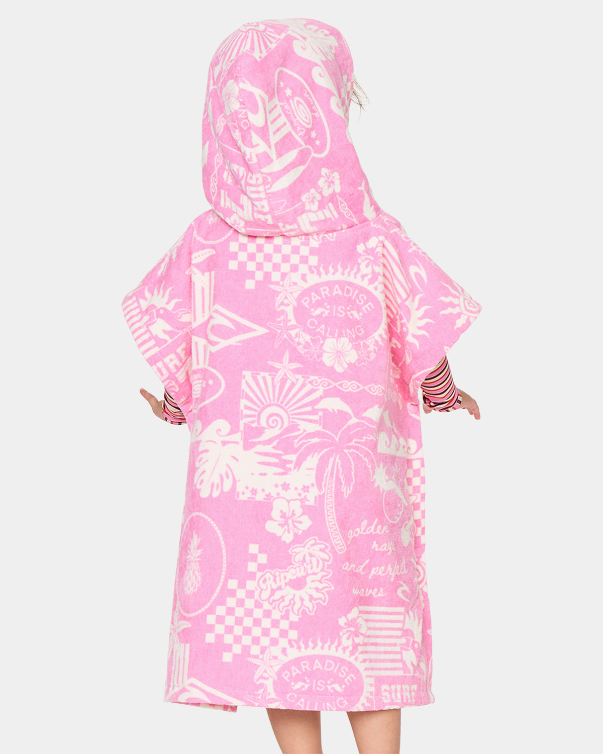 Girls 2-7 Mixed Snap Hooded Towel