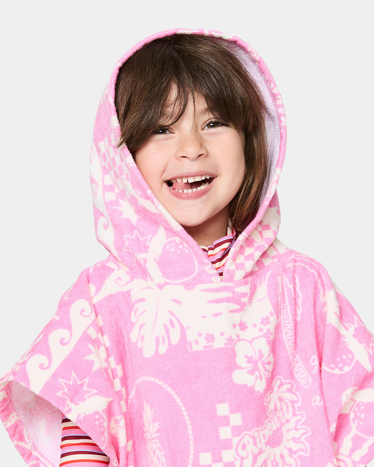 Girls 2-7 Mixed Snap Hooded Towel