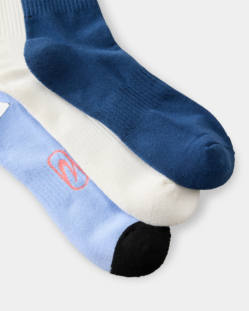 Mens Retro 3 Pack Crew Socks