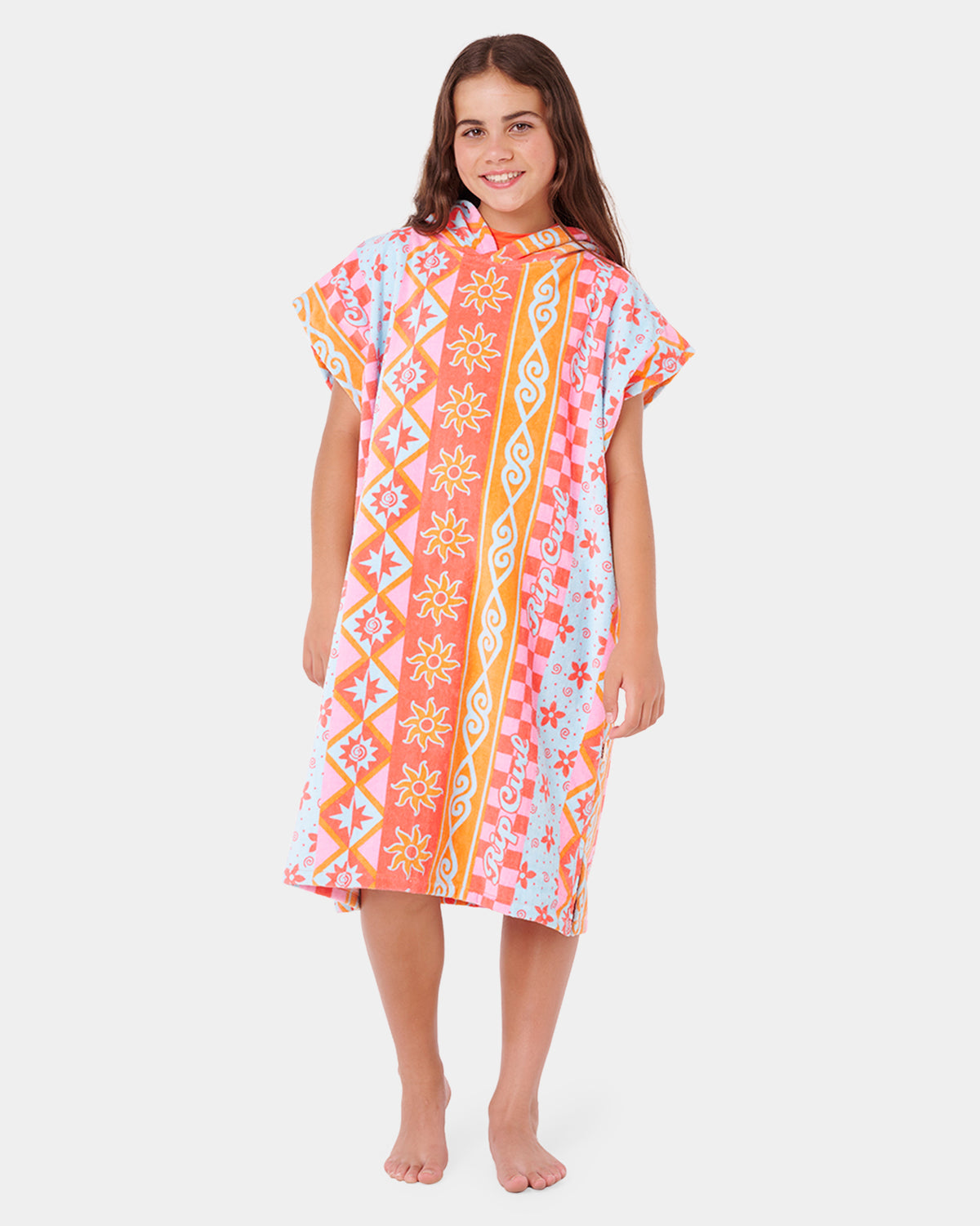 Girls 8-16 Mixed Cotton Hooded Towel