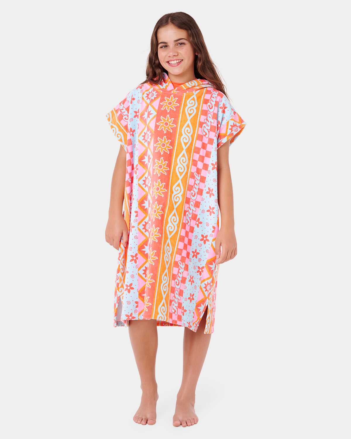 Girls 8-16 Mixed Cotton Hooded Towel