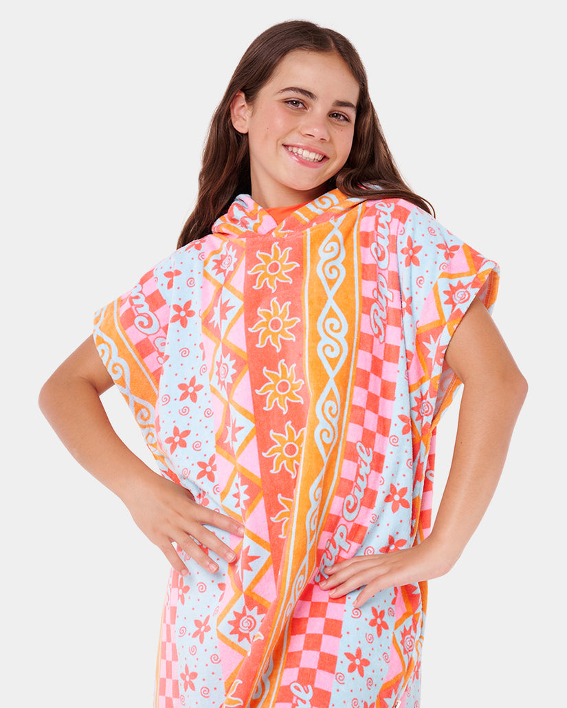 Girls 8-16 Mixed Cotton Hooded Towel