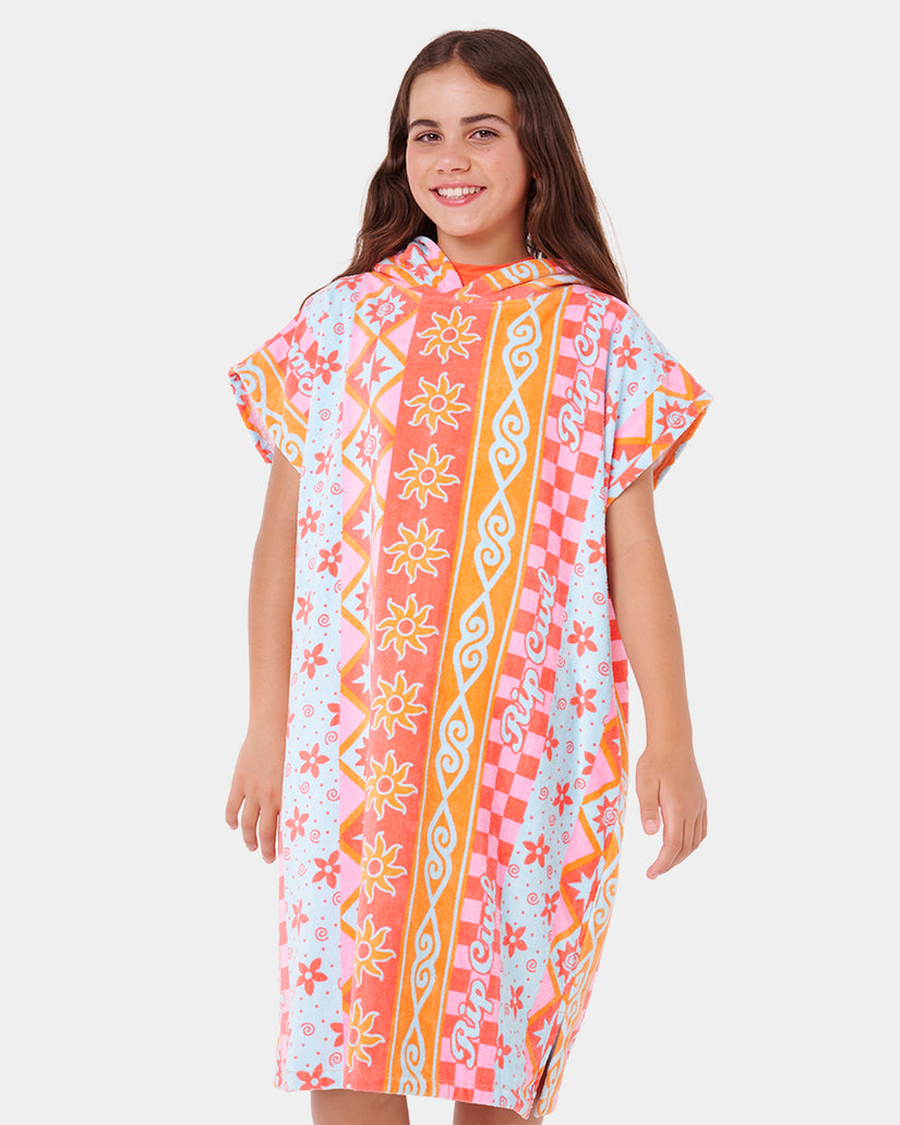 Girls 8-16 Mixed Cotton Hooded Towel