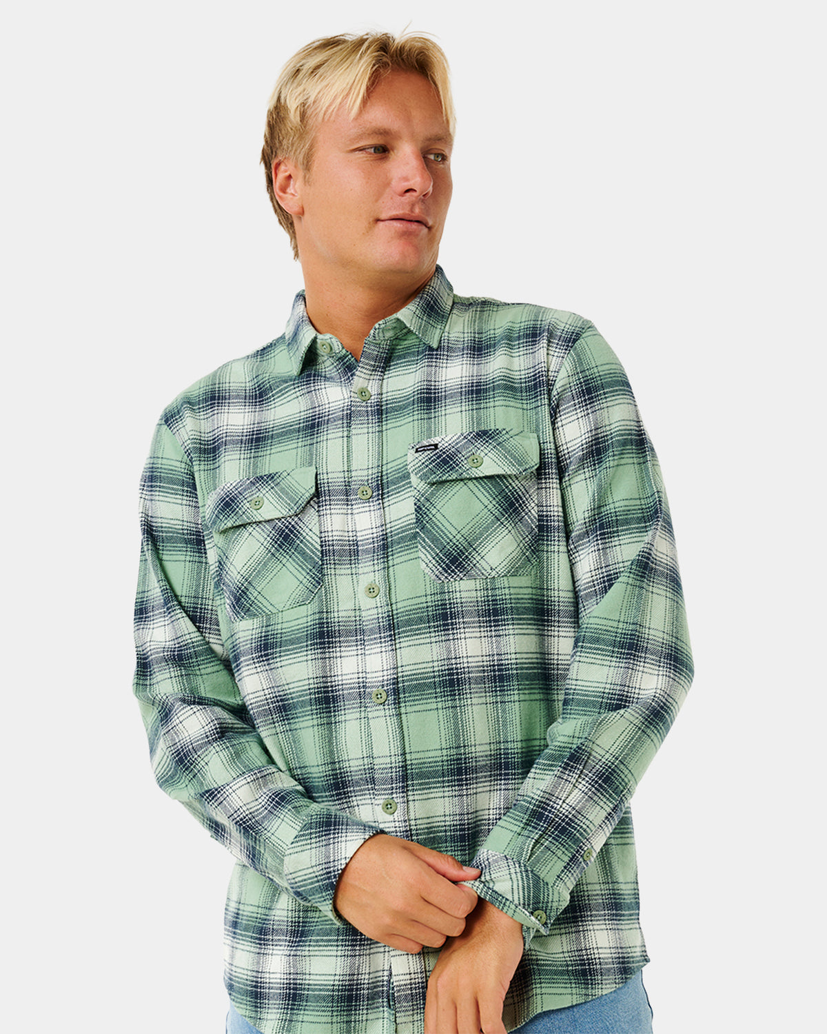 Mens Count Flannel Long Sleeve Shirt