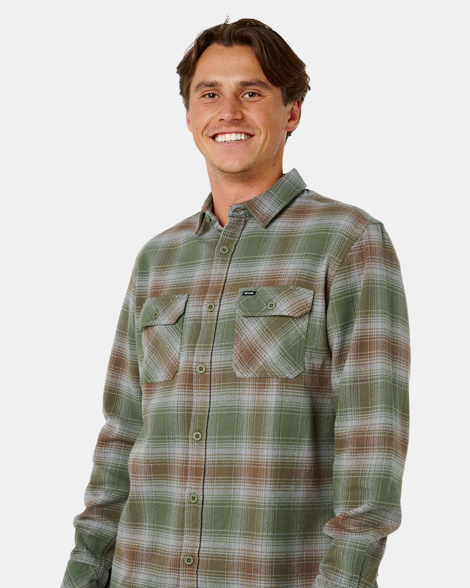 Mens Count Flannel Long Sleeve Shirt