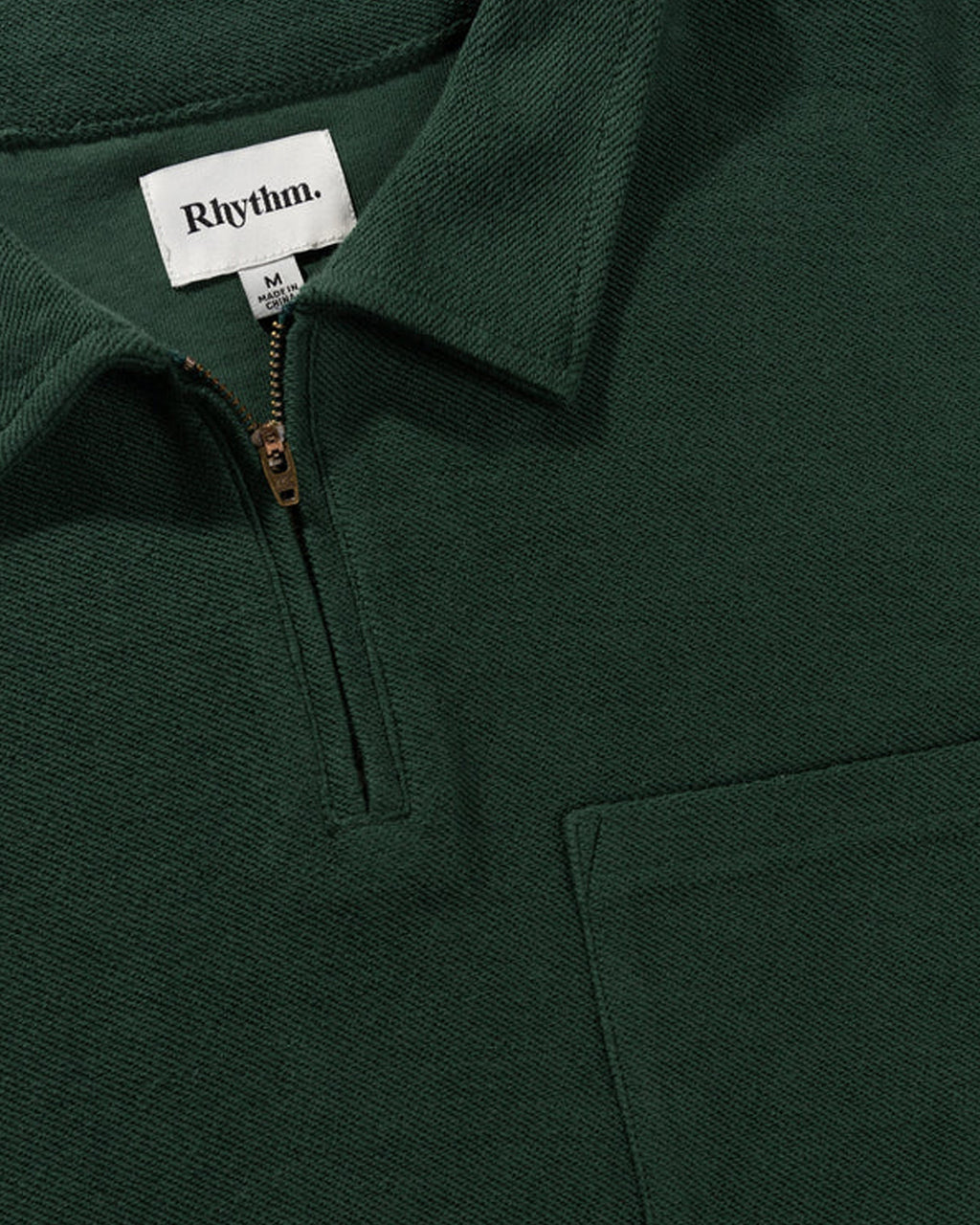 Mens Reverse Terry Quarter Zip Fleece Jumper
