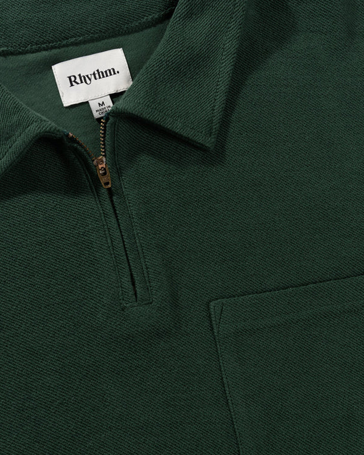 Mens Reverse Terry Quarter Zip Fleece Jumper