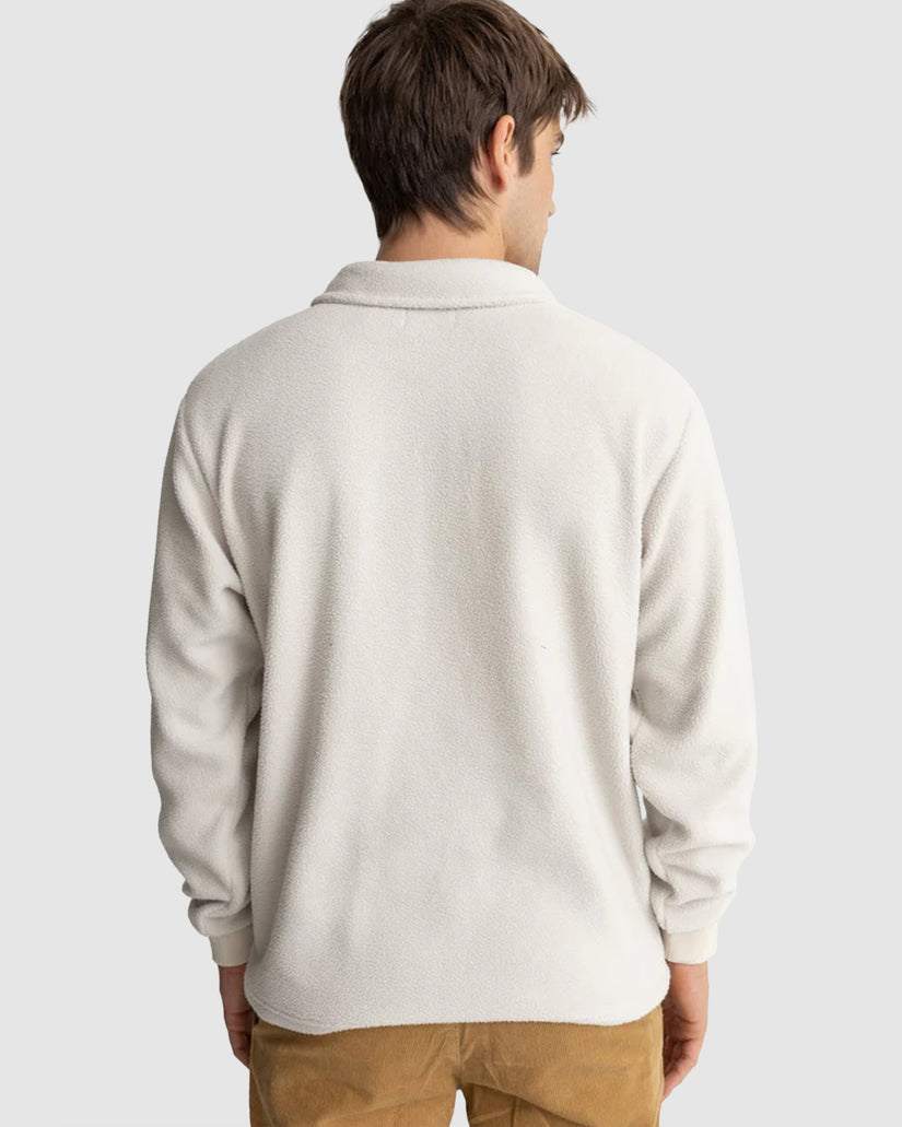Mens Oskar Quarter Zip Reverse Fleece Jumper