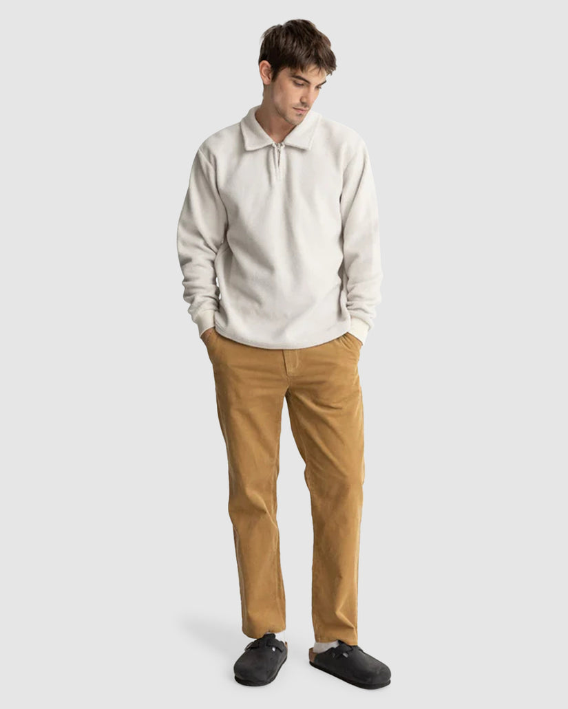 Mens Oskar Quarter Zip Reverse Fleece Jumper