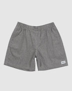 MENS LINEN CHECK JAM SHORTS