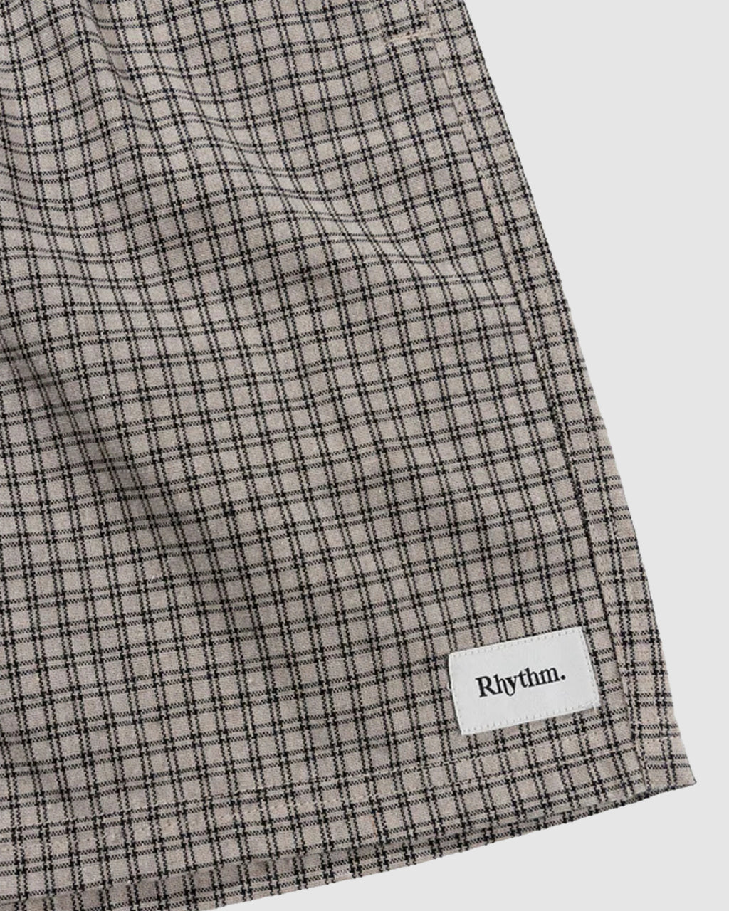 MENS LINEN CHECK JAM SHORTS