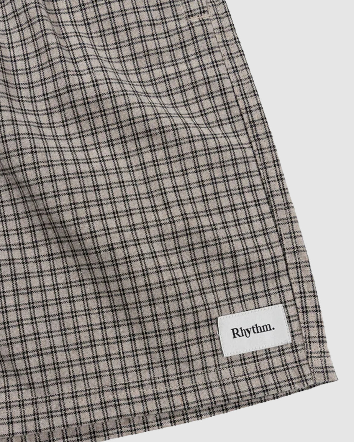 MENS LINEN CHECK JAM SHORTS