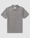 MENS LINEN CHECK SHORT SLEEVE SHIRT