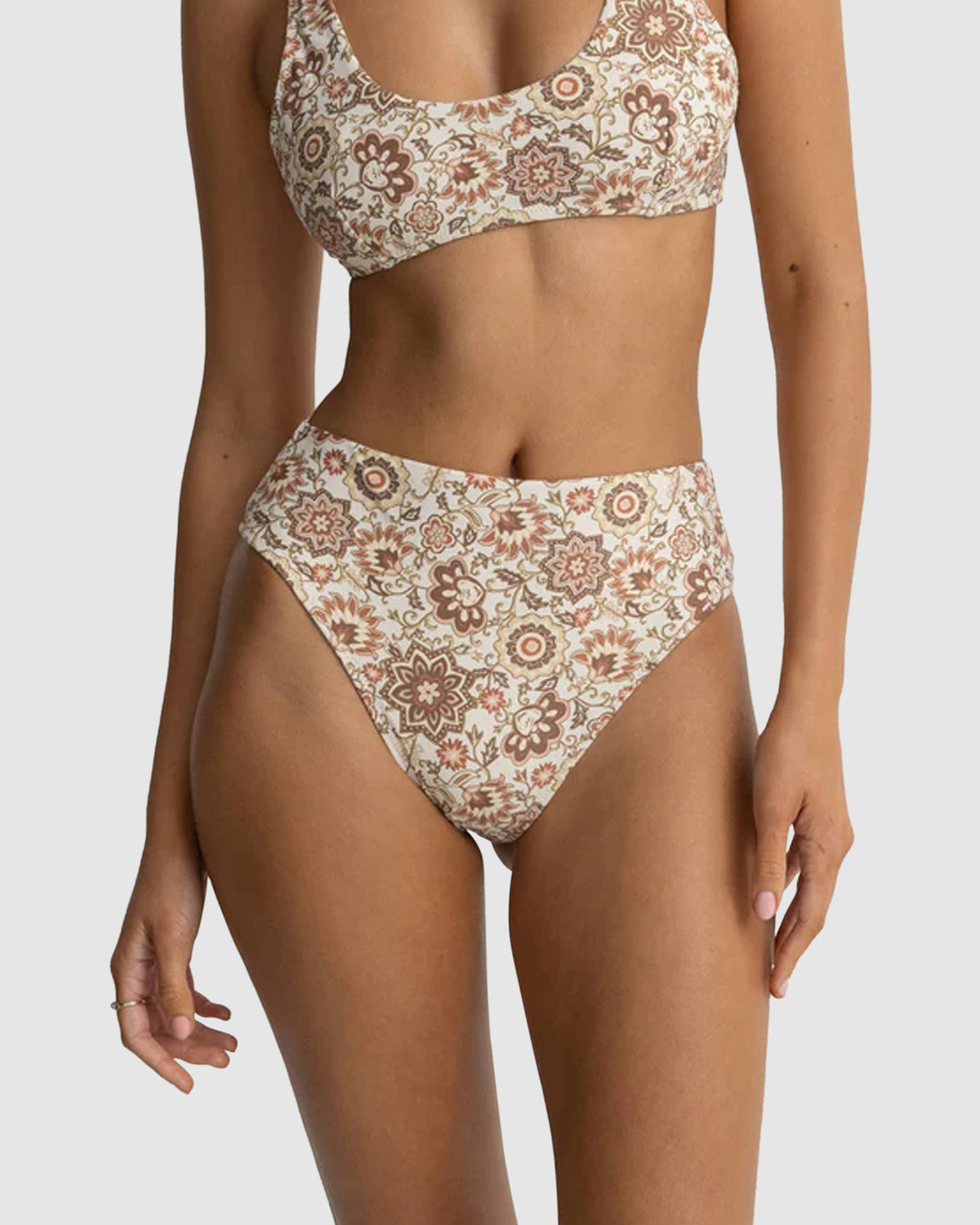 WOMENS RAYA PAISLEY HI WAIST BIKINI BOTTOMS