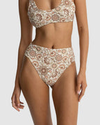 WOMENS RAYA PAISLEY HI WAIST BIKINI BOTTOMS