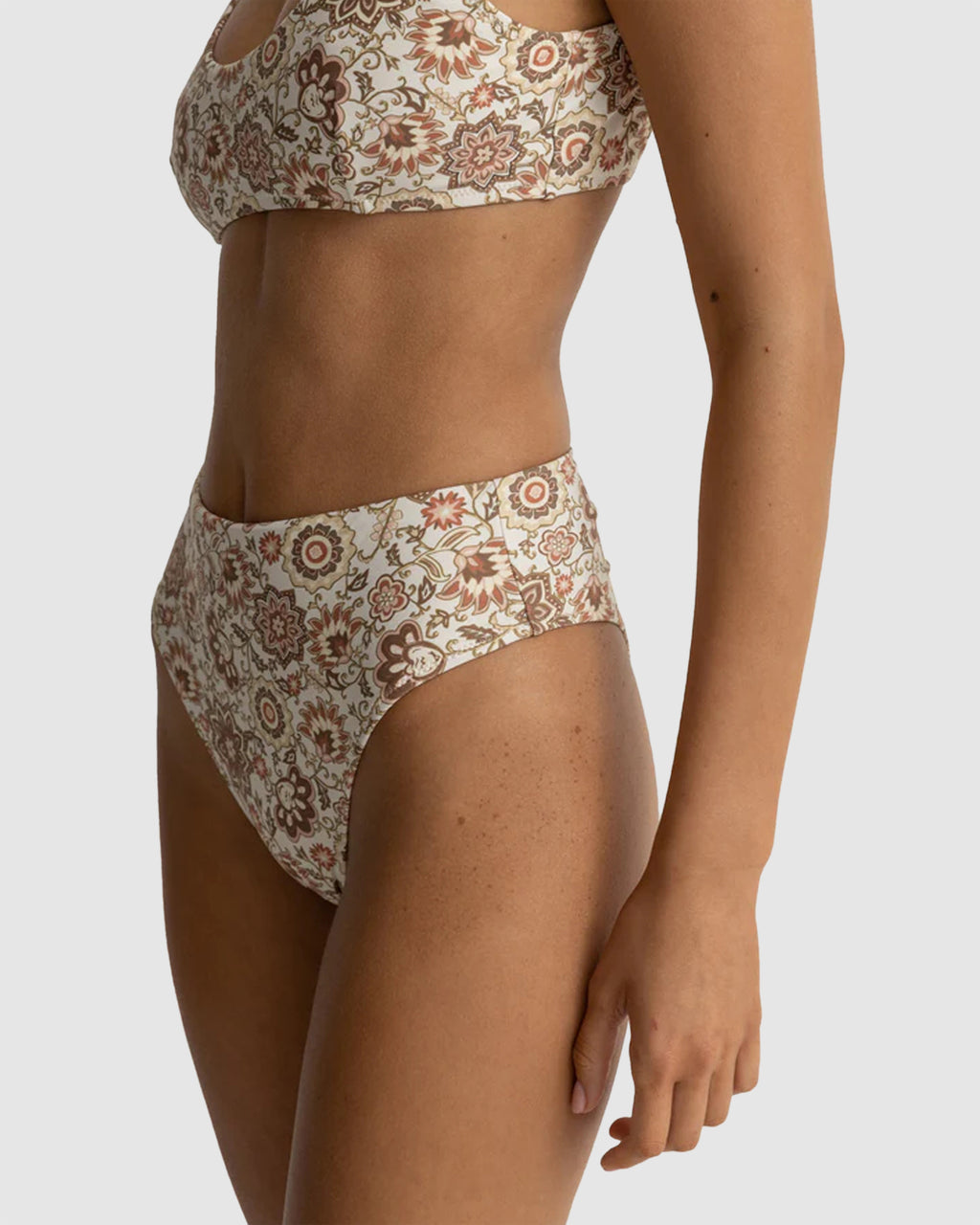 WOMENS RAYA PAISLEY HI WAIST BIKINI BOTTOMS
