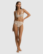 WOMENS RAYA PAISLEY HI WAIST BIKINI BOTTOMS