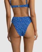WOMENS ELODIE FLORAL SMOCKED HI WAIST BIKINI BOTTOM