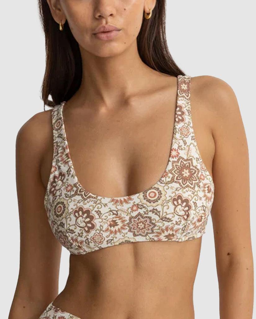 WOMENS RAYA PAISLEY CROP BIKINI TOP