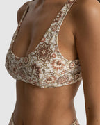 WOMENS RAYA PAISLEY CROP BIKINI TOP