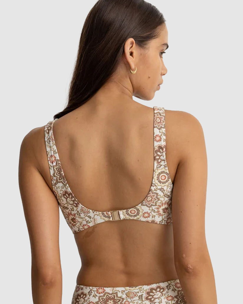 WOMENS RAYA PAISLEY CROP BIKINI TOP