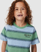 BOYS 2-7 SHRED TOWN STRIPE T-SHIRT