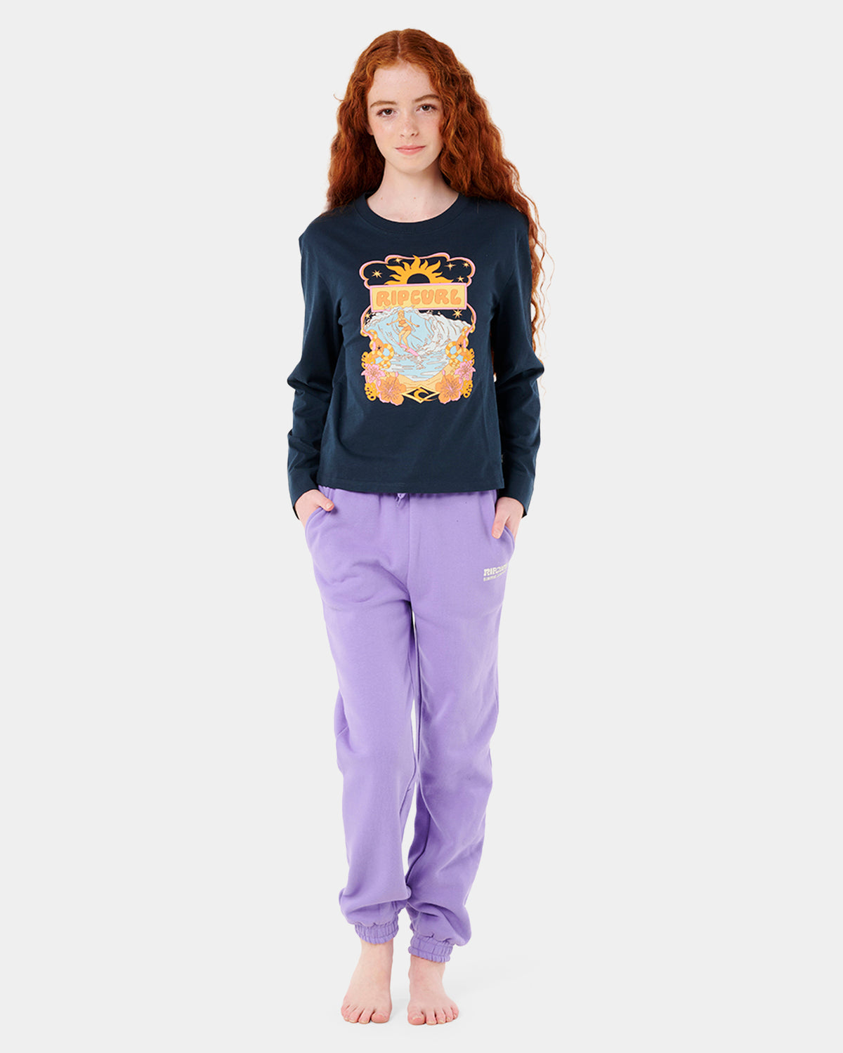 Girls 8-14 Surf Puff Track Pants