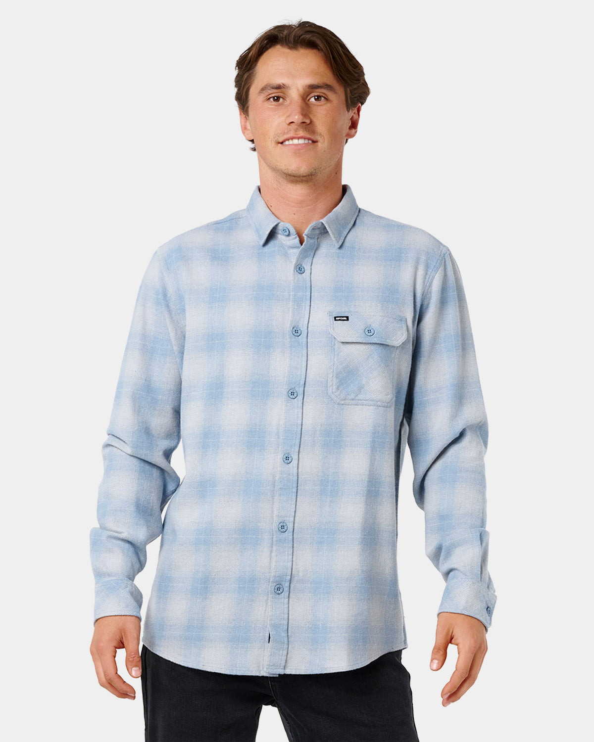 Mens Grinners Flannel Long Sleeve Shirt