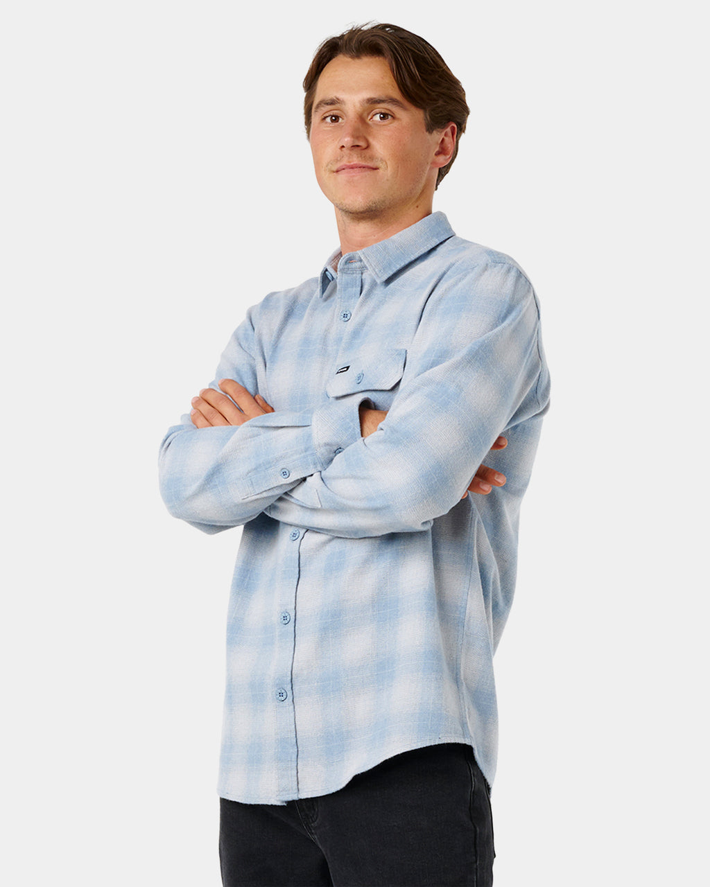 Mens Grinners Flannel Long Sleeve Shirt