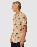 MENS RAZED FLORAL SHORT SLEEVE SHIRT