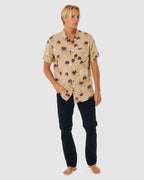 MENS RAZED FLORAL SHORT SLEEVE SHIRT