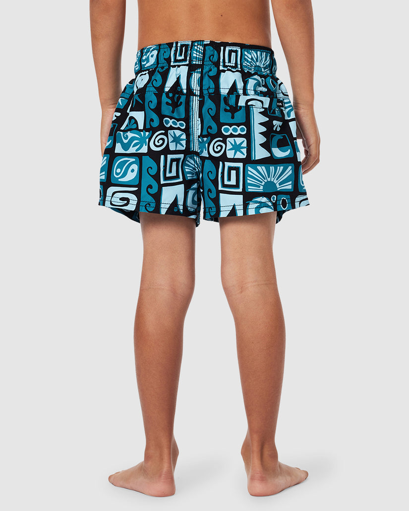 BOYS 2-7 SURF GEO VOLLEY BOARDSHORTS