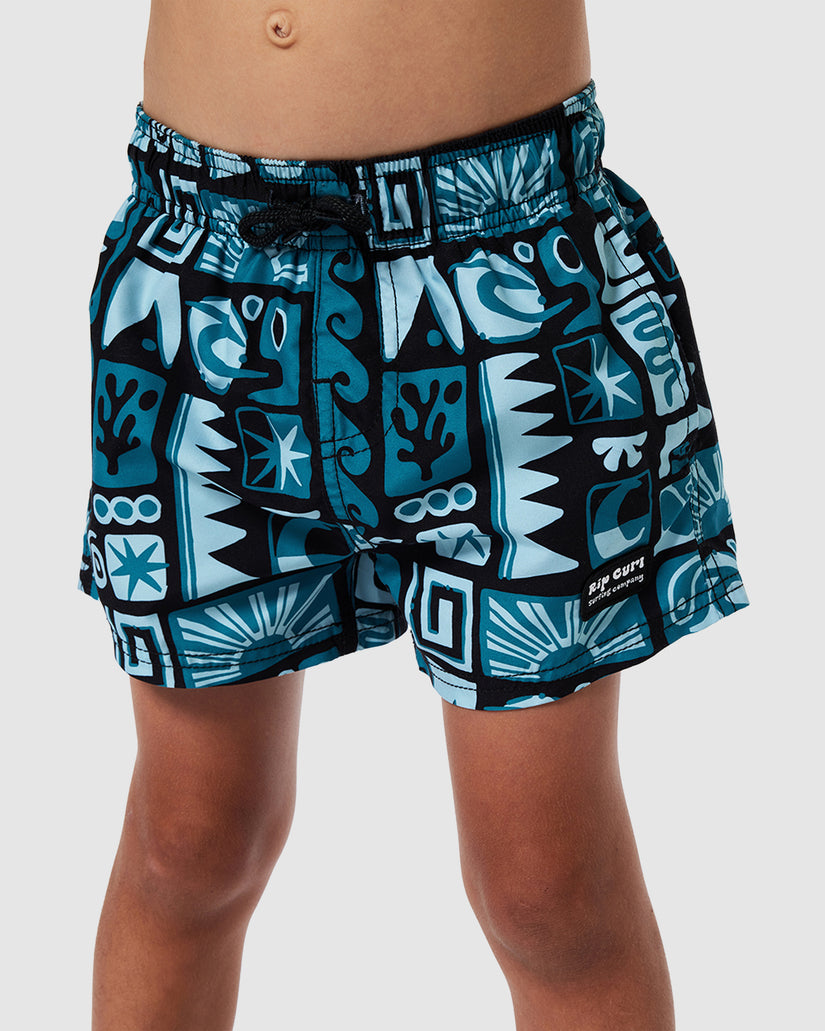 BOYS 2-7 SURF GEO VOLLEY BOARDSHORTS
