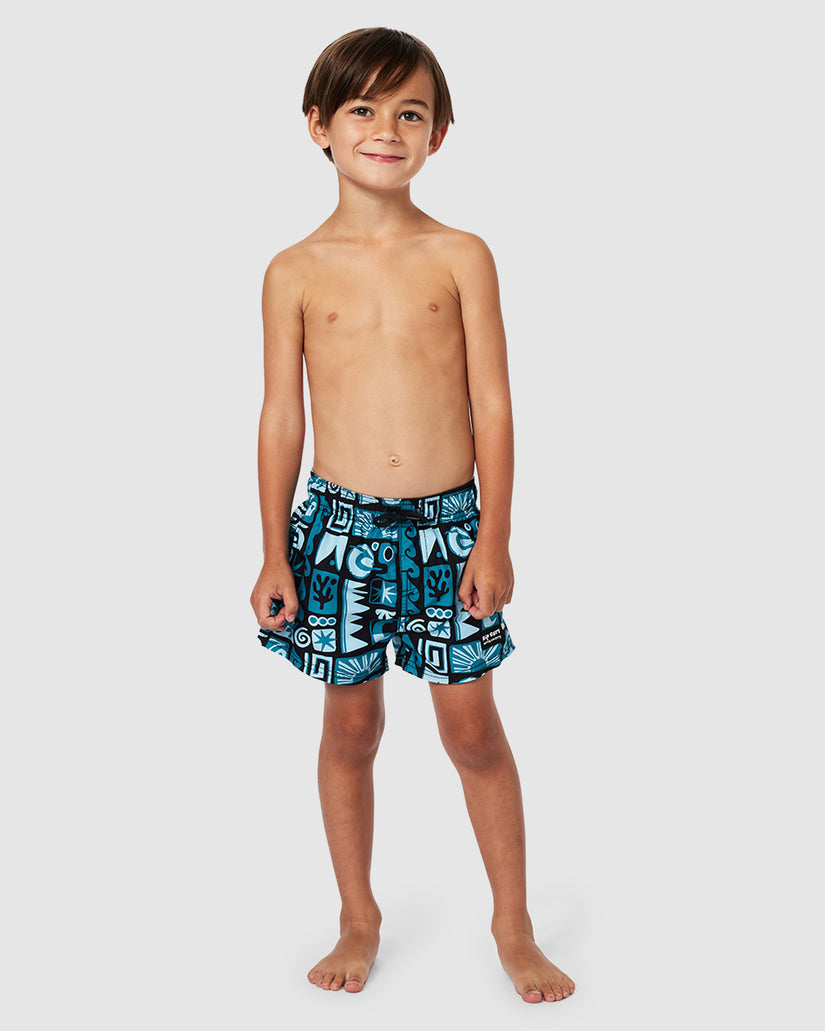 BOYS 2-7 SURF GEO VOLLEY BOARDSHORTS
