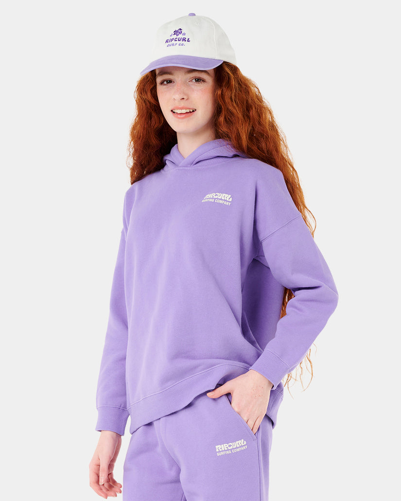 Girls 8-16 Surf Puff Pullover Hoodie